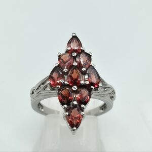 Mozambique Garnet Elongated Ring